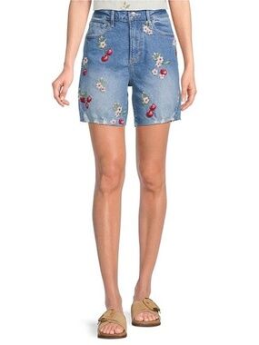 BNWT Driftwood Distressed Cayla Embroidered Cherry on Top Shorts Size 31